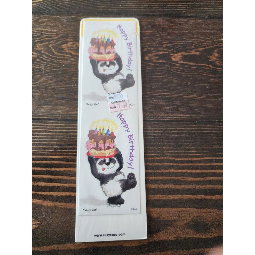 Stickers - Suzy's Zoo SEALED 9924 - Happy Birthday - New Rare HTF - Retired #16